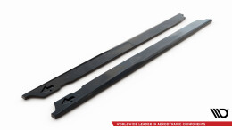 Seitenschweller Ansatz Cup Leisten passend für Ford Transit Connect L2 Mk2 Facelift schwarz Hochglanz