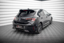 Mittlerer Cup Diffusor Heck Ansatz DTM Look passend für Toyota Corolla Hatchback Mk12 schwarz Hochglanz