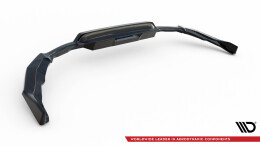 Mittlerer Cup Diffusor Heck Ansatz DTM Look passend für Toyota Corolla Hatchback Mk12 schwarz Hochglanz