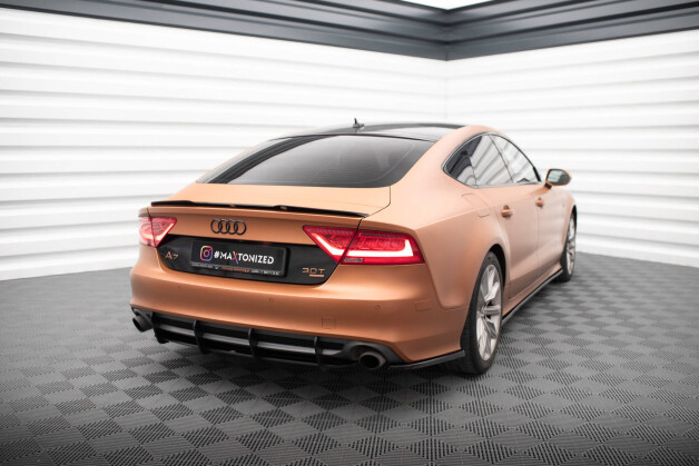Street Pro Heckschürze Heck Ansatz Diffusor passend für Audi A7 S-Line C7 SCHWARZ
