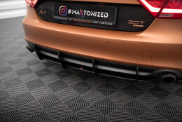 Street Pro Heckschürze Heck Ansatz Diffusor passend für Audi A7 S-Line C7 SCHWARZ