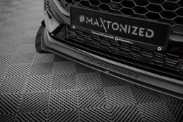Street Pro Cup Spoilerlippe Front Ansatz passend für Ford Fiesta ST / ST-Line Mk8 Facelift SCHWARZ+ HOCHGLANZ FLAPS