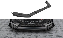 Street Pro Cup Spoilerlippe Front Ansatz passend für Ford Fiesta ST / ST-Line Mk8 Facelift rot+ Hochglanz Flaps