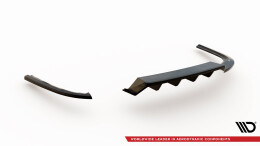 Mittlerer Cup Diffusor Heck Ansatz DTM Look passend für VW Passat R-Line B8 schwarz Hochglanz
