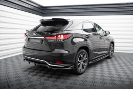 Niedriger Heck Spoiler Aufsatz Abrisskante 3D für Lexus RX F-Sport Mk4 Facelift schwarz Hochglanz