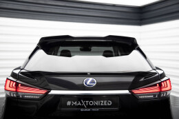 Unterer Heck Spoiler Aufsatz Abrisskante 3D für Lexus RX Mk4 FL schwarz Hochglanz