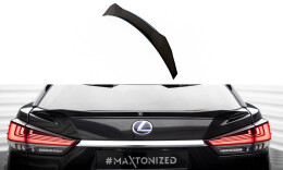 Unterer Heck Spoiler Aufsatz Abrisskante 3D passend für Lexus RX Mk4 Facelift schwarz Hochglanz