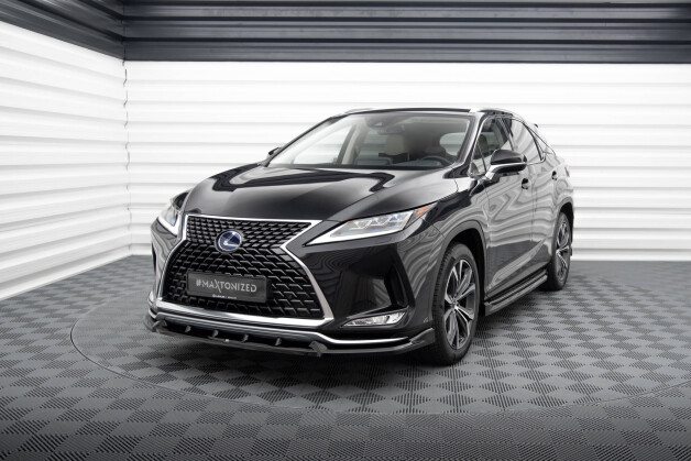 Cup Spoilerlippe Front Ansatz passend für Lexus RX Mk4 Facelift schwarz Hochglanz