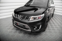 Cup Spoilerlippe Front Ansatz V.1 für Suzuki Vitara S Mk2 schwarz Hochglanz