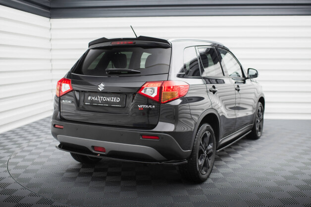 Mittlerer Cup Diffusor Heck Ansatz passend für Suzuki Vitara S Mk2 schwarz Hochglanz