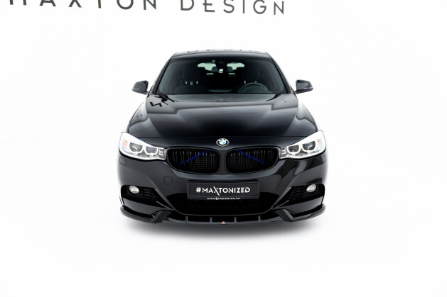 Cup Spoilerlippe Front Ansatz V.1 passend für BMW 3er GT M-Paket F34 schwarz Hochglanz