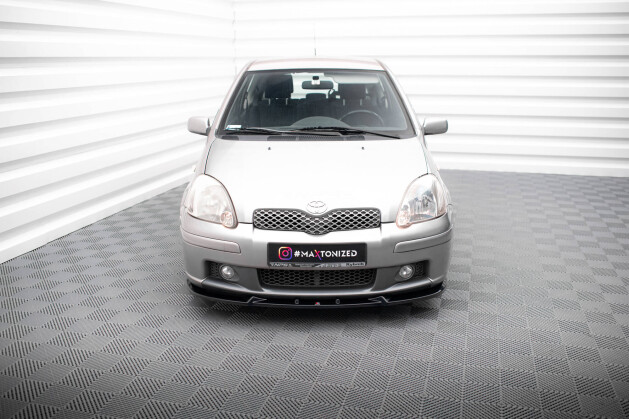 Cup Spoilerlippe Front Ansatz für Toyota Yaris T-Sport Mk1 Facelift schwarz Hochglanz