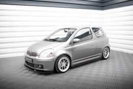 Cup Spoilerlippe Front Ansatz passend für Toyota Yaris T-Sport Mk1 Facelift schwarz Hochglanz