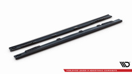 Seitenschweller Ansatz Cup Leisten für Toyota Yaris T-Sport Mk1 Facelift schwarz Hochglanz