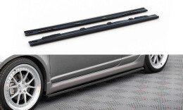 Seitenschweller Ansatz Cup Leisten passend für Toyota Yaris T-Sport Mk1 Facelift schwarz Hochglanz