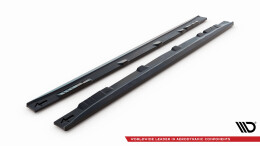 Seitenschweller Ansatz Cup Leisten passend für Toyota Yaris T-Sport Mk1 Facelift schwarz Hochglanz
