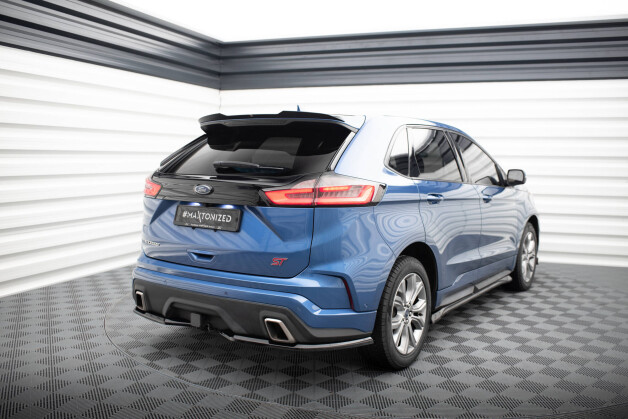 Heck Ansatz Flaps Diffusor passend für Ford Edge ST Mk2 schwarz Hochglanz