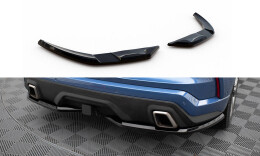Heck Ansatz Flaps Diffusor passend für Ford Edge ST Mk2 schwarz Hochglanz