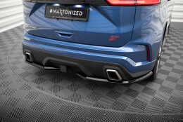 Heck Ansatz Flaps Diffusor passend für Ford Edge ST Mk2 schwarz Hochglanz