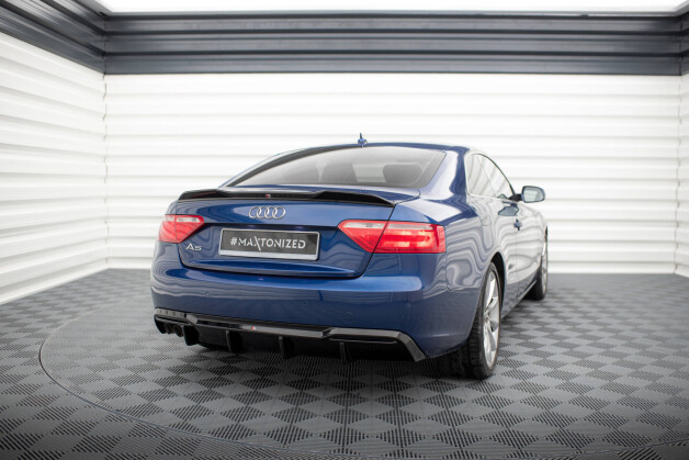 Heck Spoiler Aufsatz Abrisskante 3D passend für Audi A5 Coupe 8T schwarz Hochglanz