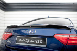 Heck Spoiler Aufsatz Abrisskante 3D passend für Audi A5 Coupe 8T schwarz Hochglanz