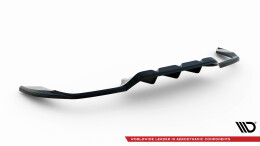 Mittlerer Cup Diffusor Heck Ansatz DTM Look für Cupra Leon Hatchback Mk1 schwarz Hochglanz