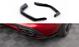 Heck Ansatz Flaps Diffusor V.1 passend für Cupra Leon Hatchback Mk1 schwarz Hochglanz