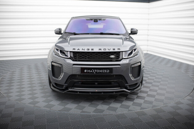 Cup Spoilerlippe Front Ansatz für Land Rover Range Rover Evoque HSE Dynamic Mk1 FL schwarz Hochglanz