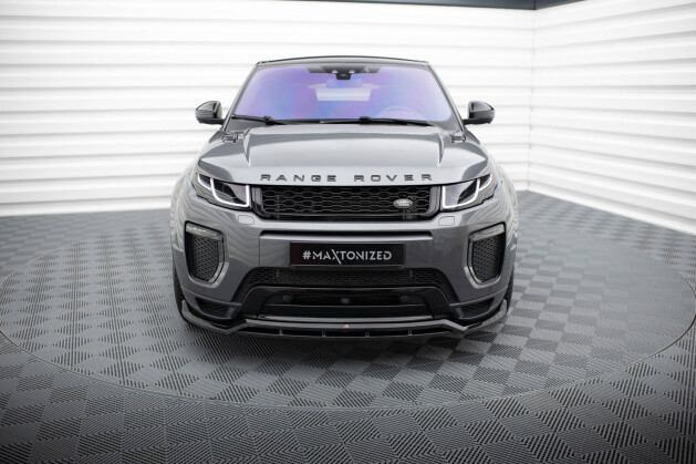 Cup Spoilerlippe Front Ansatz für Land Rover Range Rover Evoque Mk1 Facelift schwarz Hochglanz