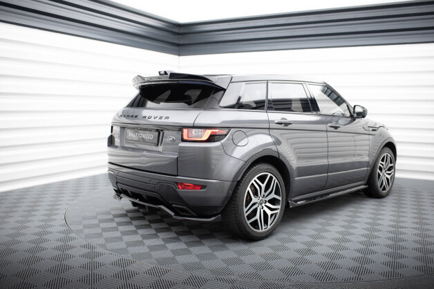 Mittlerer Cup Diffusor Heck Ansatz DTM Look passend für Land Rover Range Rover Evoque HSE Dynamic Mk1 Facelift schwarz Hochglanz