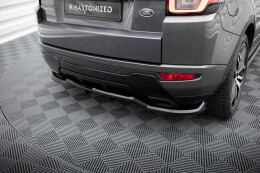 Mittlerer Cup Diffusor Heck Ansatz DTM Look für Land Rover Range Rover Evoque Mk1 Facelift schwarz Hochglanz
