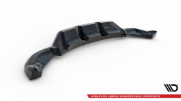 Mittlerer Cup Diffusor Heck Ansatz DTM Look passend für Land Rover Range Rover Evoque HSE Dynamic Mk1 Facelift schwarz Hochglanz
