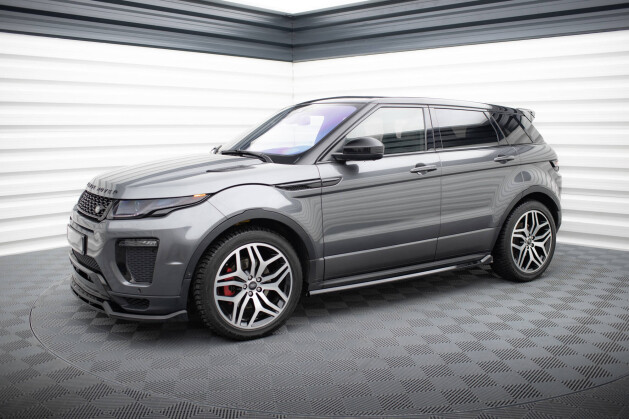 Seitenschweller Ansatz Cup Leisten für Land Rover Range Rover Evoque HSE Dynamic Mk1 FL schwarz Hochglanz