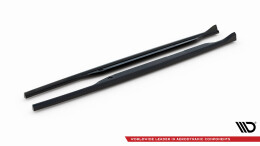 Seitenschweller Ansatz Cup Leisten passend für Land Rover Range Rover Evoque HSE Dynamic Mk1 Facelift schwarz Hochglanz