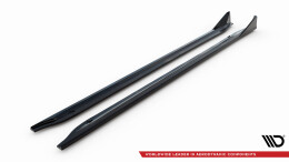Seitenschweller Ansatz Cup Leisten V.3 passend für CSL Look BMW M3 Limousine / Touring G80 / G81 schwarz Hochglanz