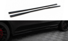 Seitenschweller Ansatz Cup Leisten V.2 passend für Mercedes-Benz GLC Coupe AMG-Line C253 schwarz Hochglanz