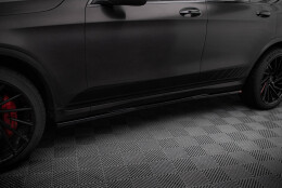 Seitenschweller Ansatz Cup Leisten V.2 passend für Mercedes-Benz GLC Coupe AMG-Line C253 schwarz Hochglanz