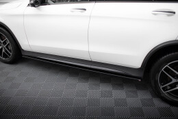 Seitenschweller Ansatz Cup Leisten V.3 für Mercedes-Benz GLC Coupe AMG-Line C253  schwarz Hochglanz