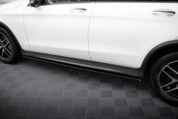 Seitenschweller Ansatz Cup Leisten V.3 passend für Mercedes-Benz GLC Coupe AMG-Line C253 schwarz Hochglanz