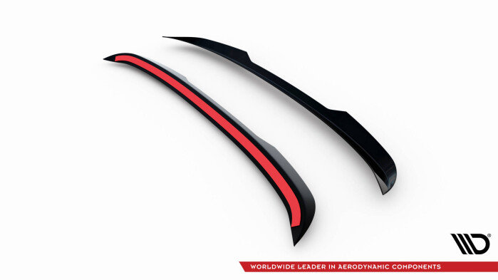 Kaufe Glänzendes schwarzes ABS-Heckfenster-Seitenspoiler-Körperset