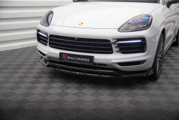 Cup Spoilerlippe Front Ansatz passend für Porsche Cayenne Coupe / SUV Mk3 schwarz Hochglanz