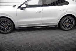 Seitenschweller Ansatz Cup Leisten passend für Porsche Cayenne Coupe / SUV Mk3 schwarz Hochglanz