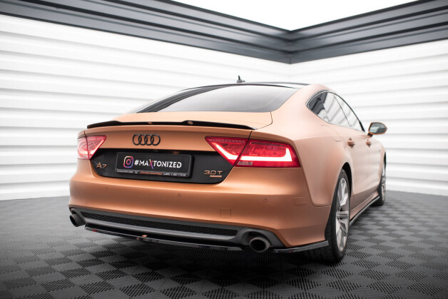 Heck Spoiler Aufsatz Abrisskante passend für Audi A7 C7 schwarz Hochglanz