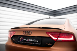 Heck Spoiler Aufsatz Abrisskante für Audi A7 C7 schwarz Hochglanz