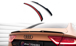 Heck Spoiler Aufsatz Abrisskante passend für Audi A7 C7 schwarz Hochglanz