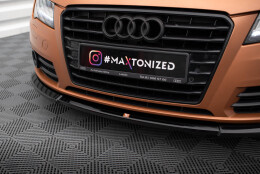 Cup Spoilerlippe Front Ansatz V.1 passend für Audi A7 C7 schwarz Hochglanz