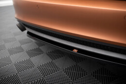Mittlerer Cup Diffusor Heck Ansatz passend für Audi A7 S-Line C7 schwarz Hochglanz