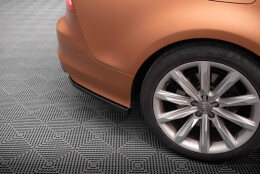 Heck Ansatz Flaps Diffusor V.2 passend für Audi A7 S-Line C7 schwarz Hochglanz