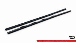 Seitenschweller Ansatz Cup Leisten V.3 passend für Audi A7 S-Line / S7 C7 schwarz Hochglanz