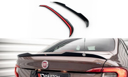 Heck Spoiler Aufsatz Abrisskante passend für Fiat Tipo S Limousine Mk1 schwarz Hochglanz